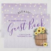 Carte Panneau du livre d'or Barrel des tournesols (Devant / Derrière)