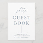 Carte Panneau du livre photo Dusty Blue Modern Elegant W (Devant)