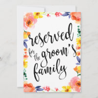 Panneau floral abordable réservé à la famille du m