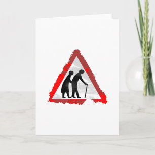 Carte Panneau Grunge Personnes Âgées