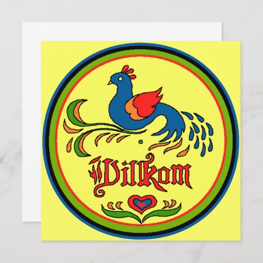 Carte Panneau hexadécimal Bienvenue Oiseau (Devant / Derrière)