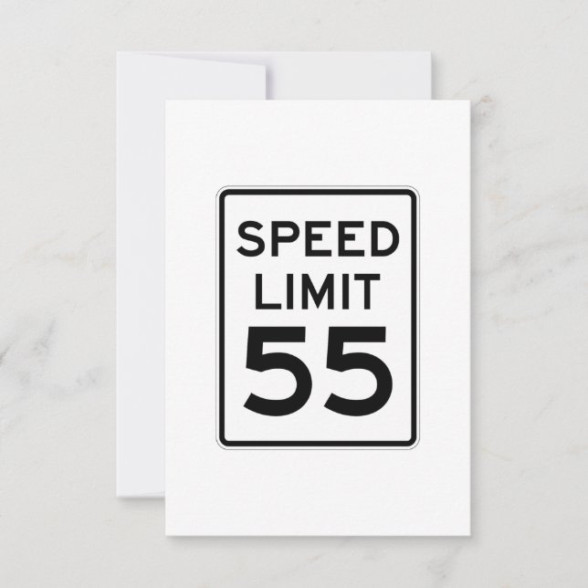 Carte Panneau Limite de vitesse 55 MPH (Devant)