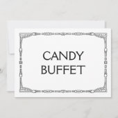 Carte Panneau Mariage Art Déco "Candy Buffet" (Devant)