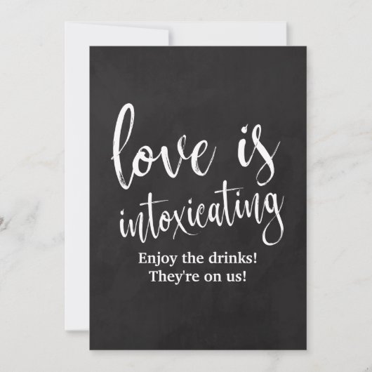 Carte Panneau Mariage Chalkcoard abordable (Devant)