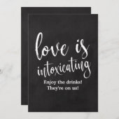 Carte Panneau Mariage Chalkcoard abordable (Devant / Derrière)