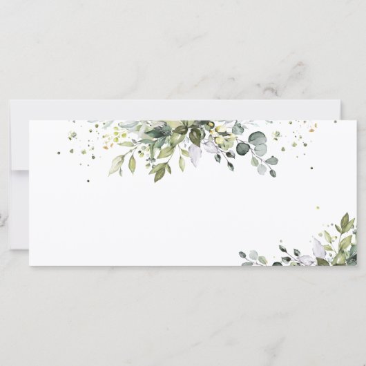 Carte Panneau Mariage de verdure (Dos)