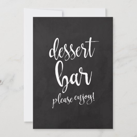 Carte Panneau Mariage Dessert Bar Abordable Chalkboard (Devant)