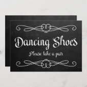 Carte Panneau Mariage du tableau de bord "Chaussures dan (Devant / Derrière)