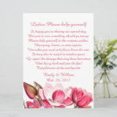 Carte Panneau Mariage Magnolias Ladys rose (Debout devant)