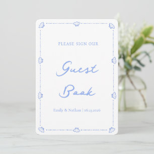 Carte Panneau Mariage "S'il vous plaît signer notre livr