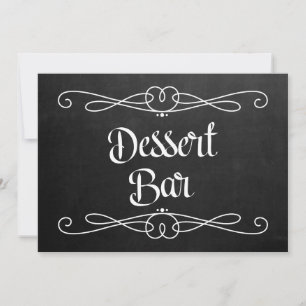 Carte Panneau Mariage Style Chalkboard "Dessert Bar"