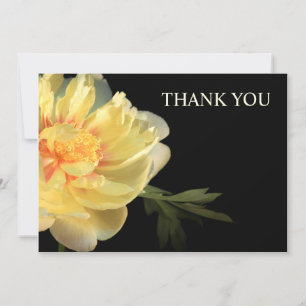 Carte panneau Merci Peony jaune