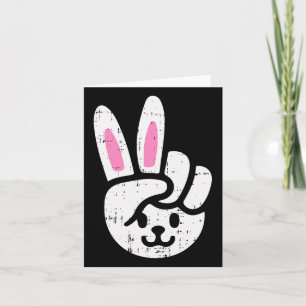 Carte Panneau Paix Bunny Pâques Fun Rabbit Printemps Hom