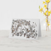 Carte Panneau Petroglyph - Rochester Creek, Utah Card (Fleur jaune)