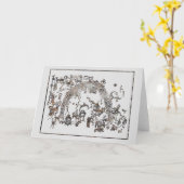 Carte Panneau Petroglyph - Rochester Creek, Utah Card (Fleur jaune)