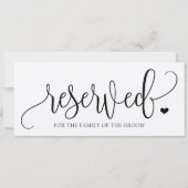 Carte Panneau réservé pour mariage suspendu - Rustique K (Dos)