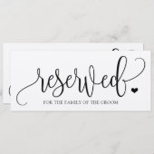 Carte Panneau réservé pour mariage suspendu - Rustique K (Devant / Derrière)