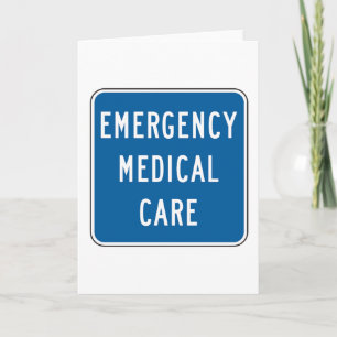 Carte Panneau routier de soins médicaux d'urgence