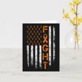 Carte Panneau ruban orange - Sensibilisation à la leucém (Fleur jaune)