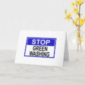 Carte Panneau Stop au Greenwashing (Fleur jaune)