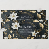 Carte Panneau supérieur Mariage de couronnes florales en (Devant / Derrière)