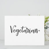 Carte Panneau "Végétarien" Besoins alimentaires | Callig (Debout devant)