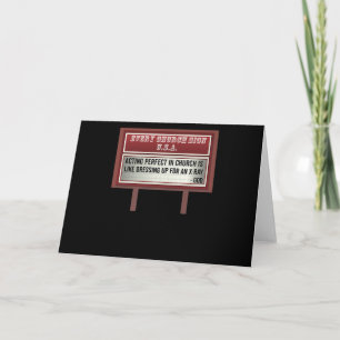 Carte Panneaux d'affichage d'église signe de blague chré