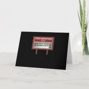 Carte Panneaux d'affiche de l'église Blague chrétienne C
