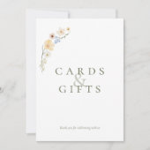 Carte Panneaux de table de mariage Fleurs sauvages paste (Devant)