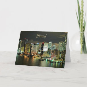 Carte Panorama de Miami la nuit