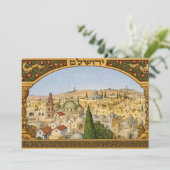 Carte Panorama vintage de Jérusalem (Debout devant)