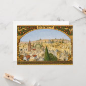 Carte Panorama vintage de Jérusalem (Devant/Arrière en situation)