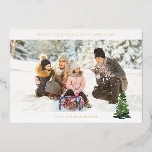 Carte Panoramic Chic H Photo - Sapin de Noël
