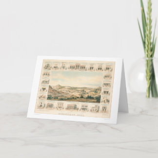 Carte panoramique 1855 (1107A) de colline de