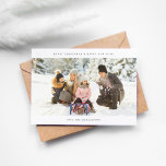 Carte Panoramique Chic H Photo - Noir & Blanc<br><div class="desc">Envoyez vos souhaits de Noël ou de Noël avec des tonnes de joie de vacances et dans le style avec votre Panoramic Chic H Photo - Christmas Tree Holiday ou Christmas Card. Option Horizontal / paysage.</div>