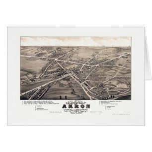 Carte panoramique d'Akron, OH - 1882