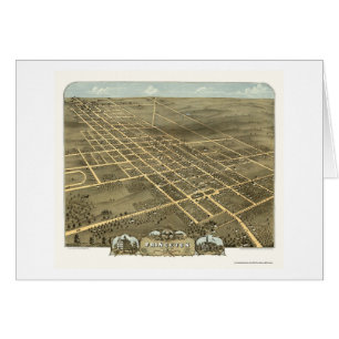 Carte panoramique de Princeton, IL - 1870