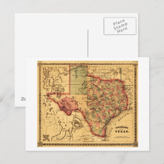 Carte panoramique Texas (Devant / Derrière)