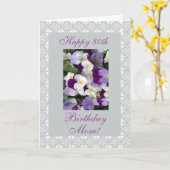 Carte Pansies - 80e anniversaire de mère (Fleur jaune)