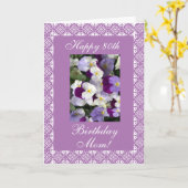 Carte Pansies - anniversaire de la mère (Fleur jaune)