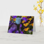 Carte Pansies et choux (Fleur jaune)