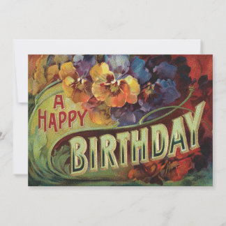 Carte Pansies Pansy Arc-en-ciel Fleurs florales