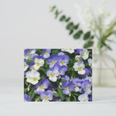 Carte Pansies violettes Jardin Floral (Debout devant)