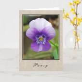 Carte Pansy - Floral Series (Fleur jaune)