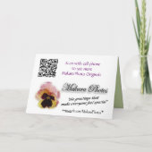 Carte Pansy Juste pour vous-customisez n'importe quelle (Dos)