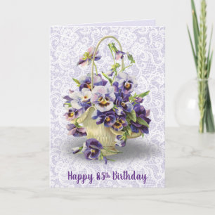 Carte Pansy Pasket pour 85e anniversaire
