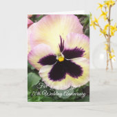 Carte Pansy Personnalisé 70e anniversaire de Mariage (Fleur jaune)