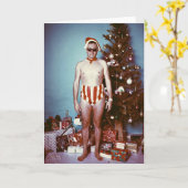 Carte Pantalon Homme à Noël (Fleur jaune)