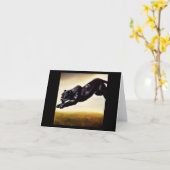 Carte Panthère noire (1 chat sauvage) (Fleur jaune)