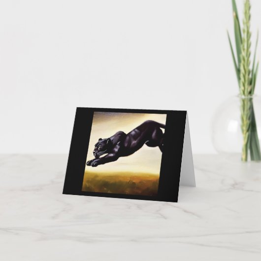 Carte Panthère noire (1 chat sauvage) (Devant)